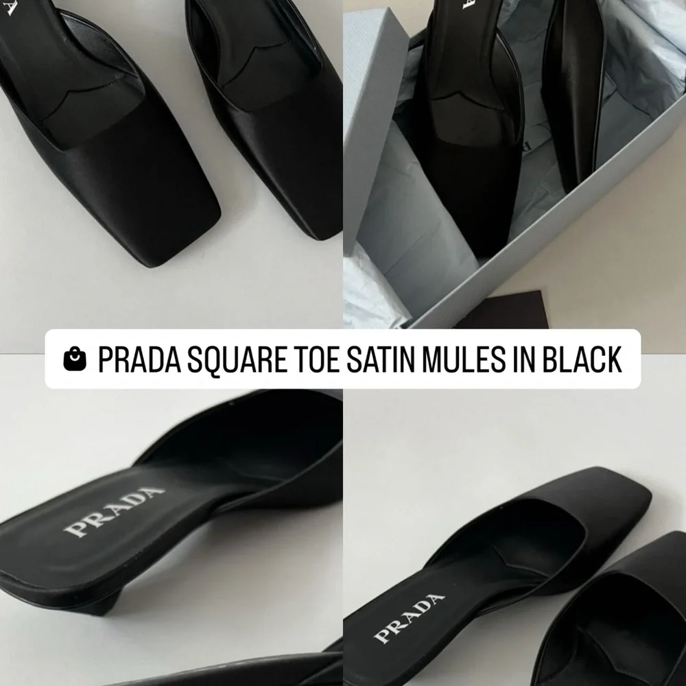 Prada satin mules in black - Picture 3 of 5
